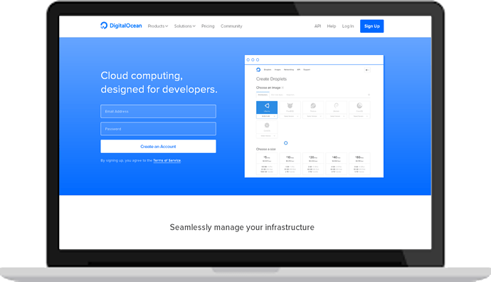 DigitalOcean cloud hosting