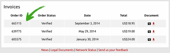 Hepsia Control Panel redesign - invoices
